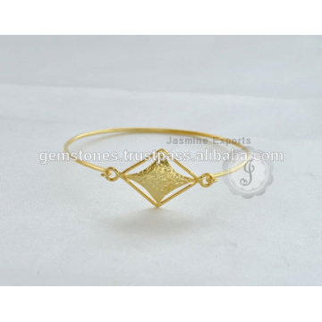 Vermeil Gold Plated Bangles, 925 Sterling silver Jewelry Wholesale Supplier, Silver Bezel Setting Jewelry